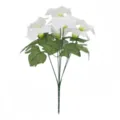 Artificial Morning Glory Flowers Bouquet 7 Stems Fake Trumpet Flowers for Home Decor - White