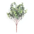 Detailed view of realistic artificial eucalyptus leaf bundle with natural texture - Large / Green with Pink