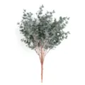 Detailed macro view of artificial green eucalyptus leaves with realistic texture - 7 Forks (Large) / Large Dark Green With Pink
