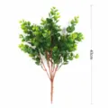 Artificial eucalyptus money leaf plant branch for home living room wedding decoration 43cm - Large Double Green