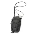 Mini zwarte tactische crossbody telefoontas met ruitpatroon en elastisch bungeekoord buiten - Stijl 3 / Zwart