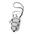 Grijze tactische mini-crossbodytas met ruitpatroon voor mobiele telefoonopslag outdoor - Stijl 3 / Grijs