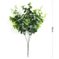 Detailed product view of artificial eucalyptus money leaf bouquet with 36cm height measurement - Large / Green
