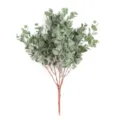 Artificial eucalyptus branches frosted money leaves for home wedding decor floral arrangement - Large Dark Green With Pink