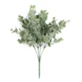 Artificial eucalyptus branch frosted money leaf fake green plant for home wedding decor. - Small Size Dark Green with Pink
