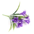 Artificial purple morning glory flower detail view, realistic silk floral design for decor. - Purple