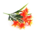 Bouquet de fleurs de loto artificiel fausse plante maison jardin décoration bouquet orange - Rouge Crépuscule