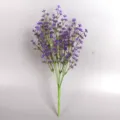 Ramo de paniculata artificial morado realista para arreglos florales de boda fiesta - Púrpura