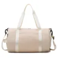 Sac de sport de fitness beige minimaliste pour voyage et entraînement grand espace. - Beige