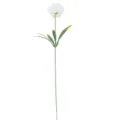 Realistic single stem white artificial pom-pon chrysanthemum for wedding decoration - White