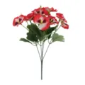 Artificial pansy flower bouquet faux plants for home and outdoor decoration use. - Bright Red