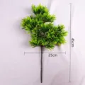 Artificial pine branch detail showing dimensions 45cm height and 25cm width - 大罗汉松 / Green