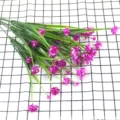 Decorative purple artificial peony flowers with green spring grass leaves, SKU variant - Lilac