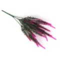 Detailed view of artificial lavender bouquet with green stems and purple flowers - Lilac