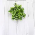 Detailed view of artificial pine branch with dimension lines showing 42cm height and 22cm width - New Lohan Pine / Green