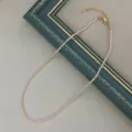 Elegant 4mm pale pink pearl necklace with gold lobster clasp for French style jewelry - Necklace / 4mm / Pale Pink