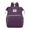 Lila multifunktionale faltbare Wickeltasche Rucksack mit großer Kapazität Design - Lila