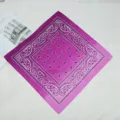 Gradient purple paisley square scarf bandana for outdoor cycling, fashion and multifunctional use. - Style 7
