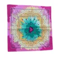 Colorful tie-dye cotton bandana with paisley patterns for sports and outdoor use - Style C / 55x55cm