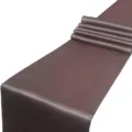 Eleganter brauner Satintischläufer mit hoher Dichte für Hochzeits- und Heimdekoration - 30*275cm / Schokoladenbraun