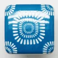 Square blue ceramic cabinet knob drawer pull decorative furniture hardware fixture. - Square Ceramic Handle (Blue) / Blue