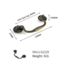 Antique bronze vintage zinc alloy cabinet drawer pull handle with 96mm hole spacing - Spiral Textured Handle (LS2229)