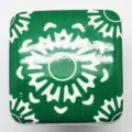 Square ceramic cabinet knob green drawer pull hardware furniture handle single hole - Square Ceramic Handle (Green) / Green