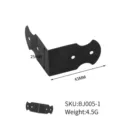 Protectores de esquinas vintage de metal negro para cajas de madera y cofres en forma de L - Estilo Forma L Mate (BJ005-1) / Negro