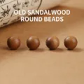Premium natural old sandalwood round beads for DIY handmade jewelry and bracelets - 6mm / Old Sandalwood (Single Bead)