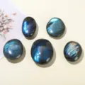 Piedras de labradorita natural pulida con destellos azules intensos para meditación - Piedra de Labradorita Natural Pulida / 2-3cm