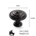 Vintage bronze zinc alloy drawer knob 25mm diameter weight 21g for cabinets - Spiral Texture Style (LS660) / Diameter 25mm Height 23mm