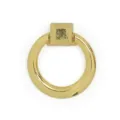 Tirador de anillo de aleación de zinc dorado para cajones de muebles y armarios. - Estilo de Anillo (ls2046-1) / Oro Brillante