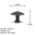 Vintage antique style zinc alloy cabinet drawer knob handle 29mm diameter hardware - Vintage Mushroom Style (LS843-1) / Diameter 29mm Height 24mm