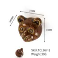 Brown bear ceramic cabinet knob for kids room drawer including size measurements - Bear Head Style (TCL967-2) / 31x31x32mm / Brown
