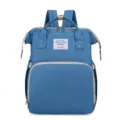 Blaue Wickeltasche mit großer Kapazität, faltbarer Bettfunktion und Rucksackgurten - Blau