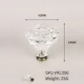 Detail of rose-shaped acrylic cabinet knob with 42x44mm dimensions and 25g weight - Exquisite Rose Style (YKL596)