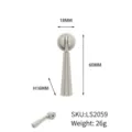Silver zinc alloy drop pull handle for cabinet drawers with 60mm height and 26g weight - Pendant Style (ls2059) / Gray