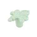 Eleganter blattförmiger Keramik-Schrankknopf in Mintgrün für Schubladen - Ahornblatt Stil (TCL875) / Hellgrün