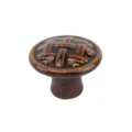 Antiker Keramik Möbelknopf mit Flechtmuster brauner Schubladengriff für Schrank und Kommode. - Brauner TCL869 / Braun