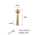 Modern gold pendant furniture handle with dimension labels and SKU - Pendant Style (ls2059-1) / Gold
