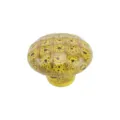 Ceramic cabinet knob with yellow leopard grid pattern, single hole drawer pull for furniture hardware. - TCL888 / Yellow