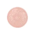 Rosa Keramik Schrankknopf mit gepresstem Blumenmuster und runder Form für schöne Schublade. - Rosa