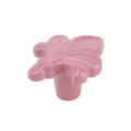 Eleganter rosa Keramik-Ahornblatt-Schrankknopf für Schubladen und Kindermöbel - Ahornblatt Stil (TCL877) / Granatrot