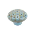 Blue grid ceramic cabinet knob furniture pull drawer handle single hole variant ceramic hardware - TCL890 / Blue