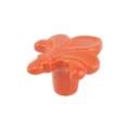 Bouton de meuble en céramique orange en forme de feuille d'érable pour enfants - Style Feuille d'Érable (TCL876) / Orange
