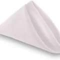Serviette de table en tissu satin blanc, elegante serviette pliee pour restaurant hotel. - 43*43 / Blanc