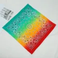 Foulard carre bandana en coton avec motif paisley degrade pour le cyclisme en plein air. - Style 1