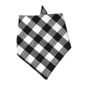 Bandana pour animaux à carreaux noirs et blancs classiques pour chiens et chats, foulard en coton. - 44*44*66 / Noir et Blanc