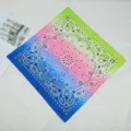 Gradient paisley square bandana 100% cotton outdoor cycling headscarf multi-functional - Style 3