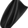 Black satin cloth napkin, smooth silk surface table napkin and professional wine glass wiping cloth. - Black